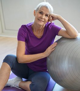 Retired woman resting